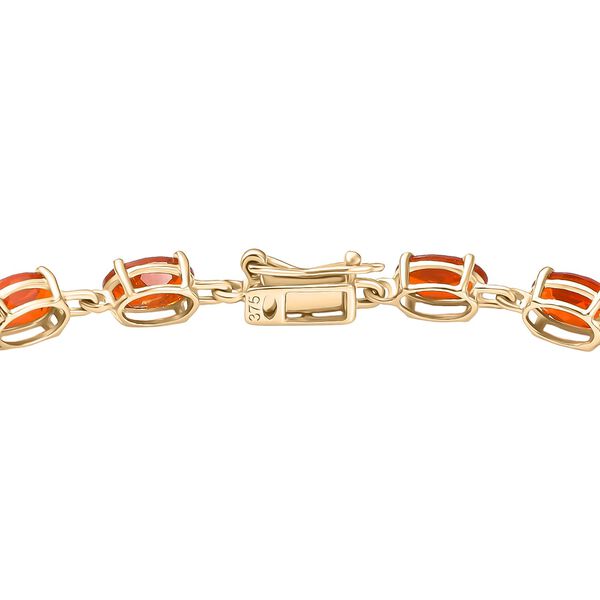 AAAA Feuer opal Armband ca. 20 cm 375 Gold ca. 6,83 ct. image number 4