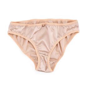 LA MAREY Unterwäsche aus Maulbeerseide, Beige, S
