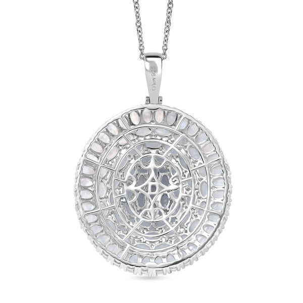 D'Joy Meetiyagoda Regenbogen Mondstein Schmuckset ca. 50 cm 925 Silber rhodiniert ca. 26.35 ct image number 4