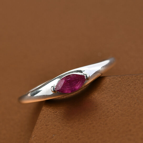 Afrikanischer Rubin-Ring, (Fissure gefüllt), 925 Silber image number 2