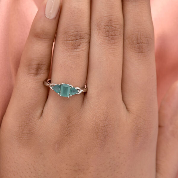 Grandidierit-Ring, 925 Silber platiniert  ca. 1,10 ct image number 3