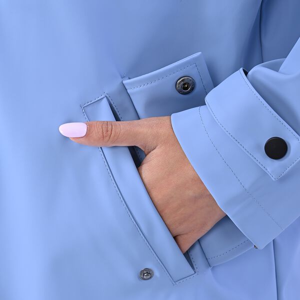 LA MAREY - Luxus Allround Jacke mit Kapuze, Gr&ouml;&szlig;e M, Blau image number 5