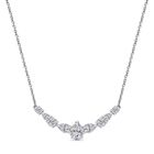 Moissanit Halskette ca. 45 cm 925 Silber rhodiniert ca. 2.76 ct