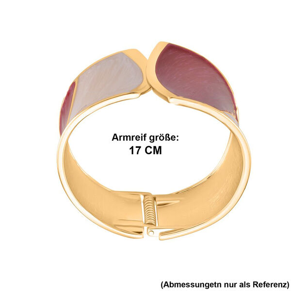 Emaille-Armreif im Colorblock-Design, 17cm, Maroon image number 7
