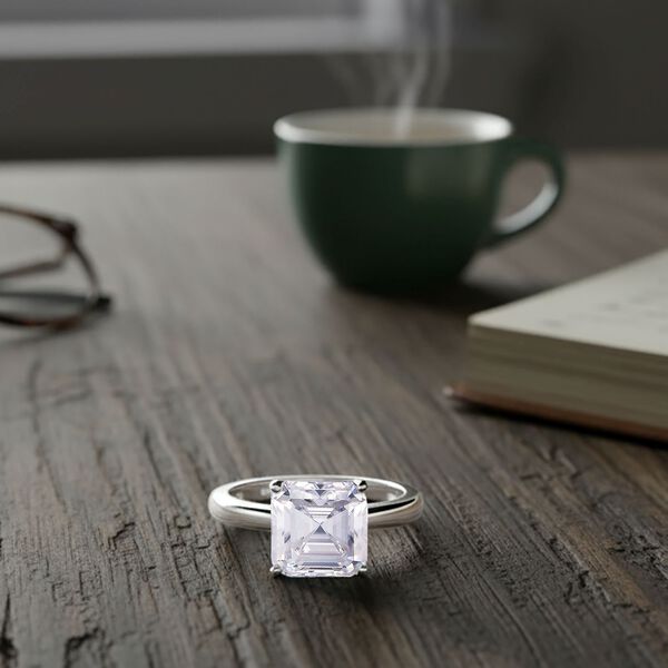 RADIANTA GRA zertifiziert Moissanit (D-VVS) Ring 925 Silber rhodiniert (Größe 17.00) ca. 3.00 ct image number 2