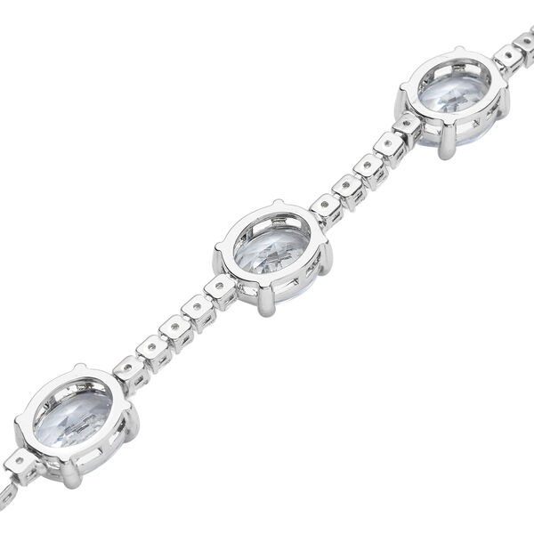 Glas und Zirkonia Armband 15 cm Messing image number 4