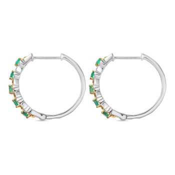 D&rsquo;Joy zweifarbige Socoto Smaragd Creolen - 1,14 ct.