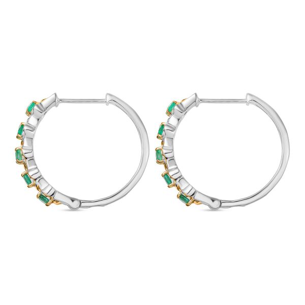 D&rsquo;Joy zweifarbige Socoto Smaragd Creolen - 1,14 ct. image number 3