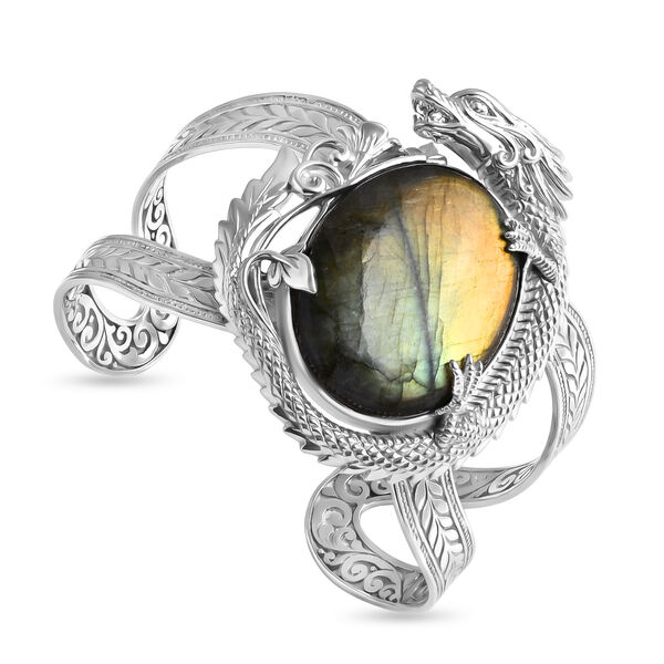 D'Joy Royal Bali -  Labradorit Armreif ca. 19 cm 925 Silber ca. 75.31 ct image number 3