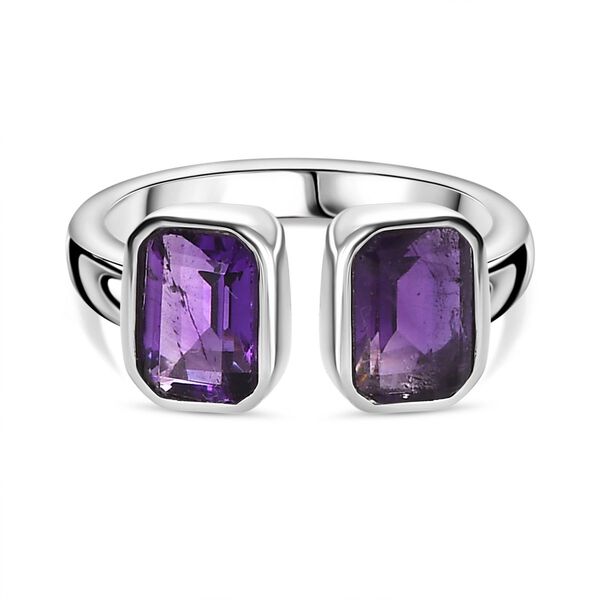 Afrikanischer Amethyst Ring Edelstahl (Gr&ouml;&szlig;e 17.00) ca. 1,90 ct