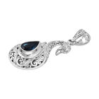 Royal Bali Collection- Londoner Blautopas Silber Solitaire Pfau Anhänger 1,57 Ct image number 3