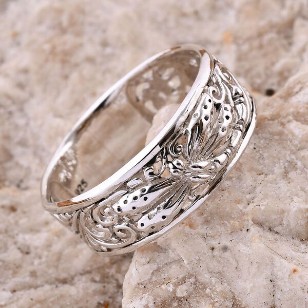 Royal Bali Kollektion- Libellen Bandring in 925 Silber image number 1