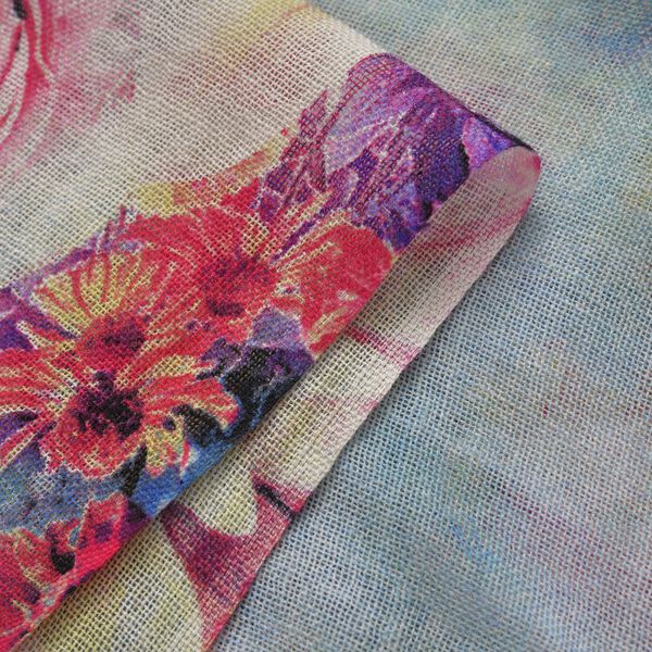 100% Merino Woll-Schal mit Quasten, 70x180cm, Mehrfarbig image number 6