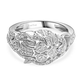 EVER TRUE Weißer Zirkon Ring Nickelfreies Messing (Größe 18.00) ca. 0,01 ct