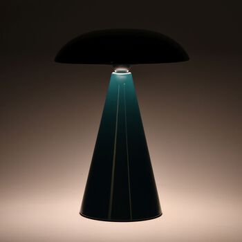 LIVMORE 2-in-1 Magnetische, wiederaufladbare LED-Tisch- und Wandleuchte, 15,5x15,5x21cm, Dunkelgr&uuml;n