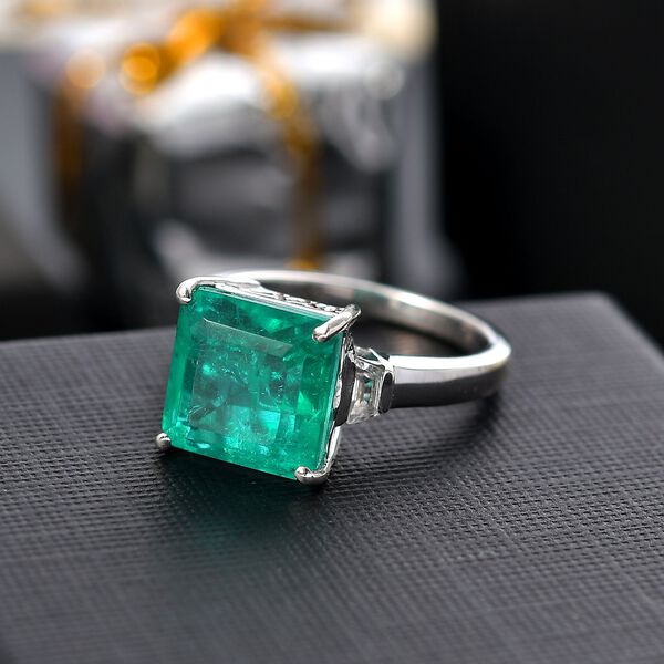 Smaragd Triplett Quarz und Topas Ring - 5,79 ct. image number 2