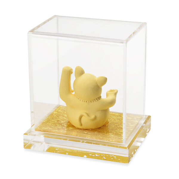 Feng-Shui-Maneki-Neko Gl&uuml;ckskatze aus 999er Feingold, 10mg image number 4