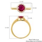 AAAA Thailändischer Rubin und weißer Diamant-Ring, 585 Gold  ca. 1,10 ct image number 4