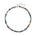 AAA Chrysokoll, Roter Granat Halskette ca. 50 cm 925 Silber rhodiniert ca. 388.09 ct