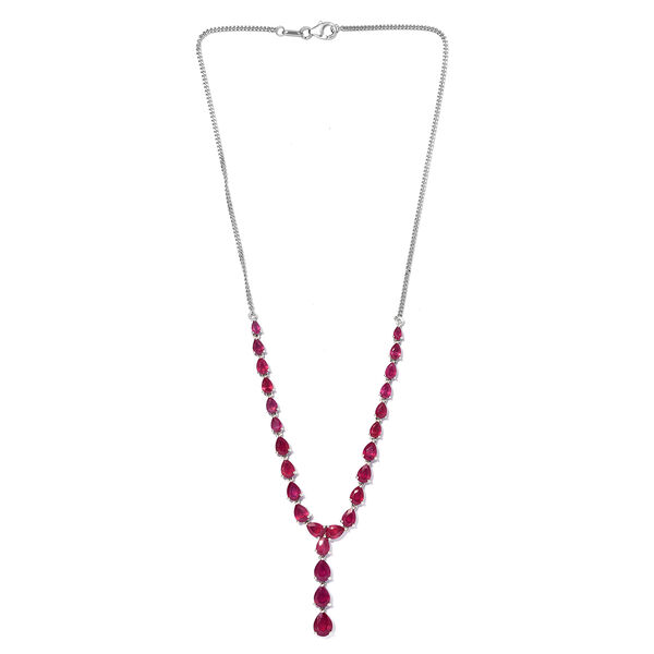 Afrikanische Rubin-Halskette in Silber image number 4