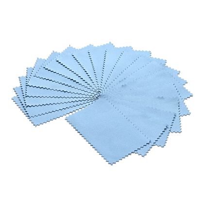 20 St&uuml;ck Anti-Anlauf-Silberpoliert&uuml;cher, beidseitig verwendbar, Gr&ouml;&szlig;e: 6,8x10,8 cm, Blau