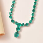 Smaragd Triplett Quarz Halskette, 45 cm - 39,60 ct. image number 2