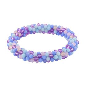 Kristall Armband, flexibel, Lila