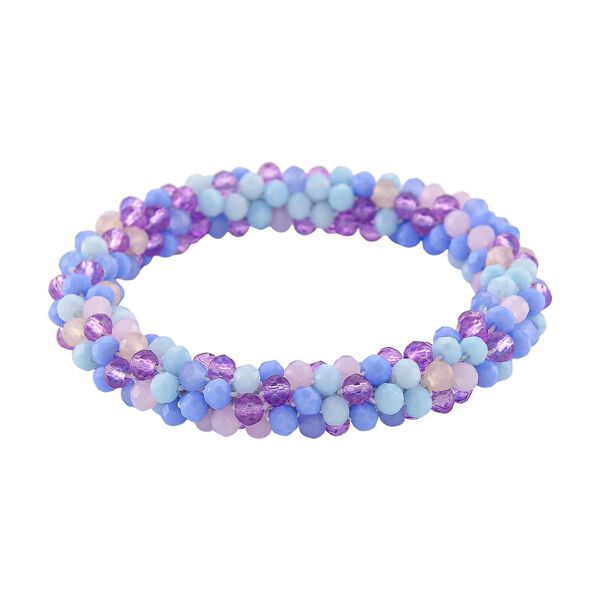 Mehrfarbiges lila Kristall flexibles Armband