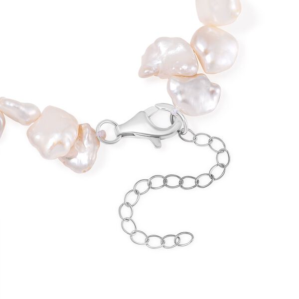 Flexibles, weißes Süßwasser Perle Armband image number 4