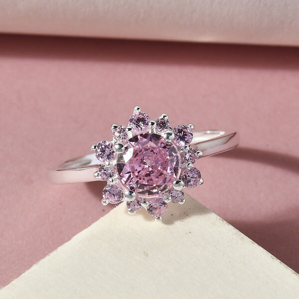 LUSTRO STELLA - Rosa Zirkonia Ring 925 Silber  ca. 1,90 ct image number 2