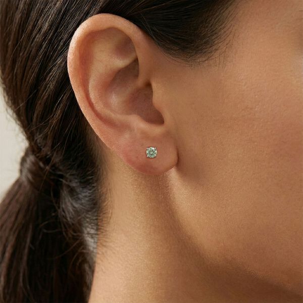 D'Joy blaue Moissanit Ohrringe, 925 Silber rhodiniert - 0,60 ct. image number 2