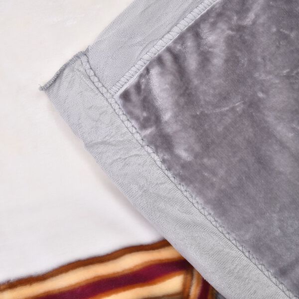 Wolkenweiche Decke mit floralem Muster, 200x230cm, Silber image number 4