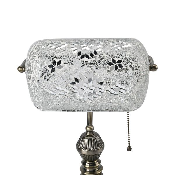 Mosaik Tischlampe, weiß image number 8