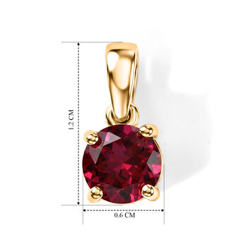 LUXURIANT DIAMOND - AAA Lab Grown Rubin Anh&auml;nger 925 Silber Gold ca. 1,37 ct.