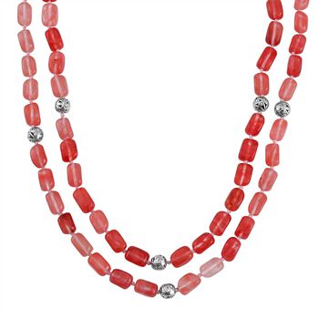 Kirsche Quarz Halskette ca. 50 cm Legierung ca. 600,00 ct.