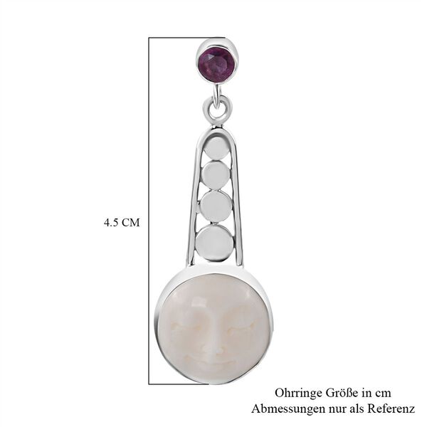 Royal Bali Kollektion- Perlmutt und Ilakaka rosa Saphir Ohrringe- 11,74 ct. image number 4