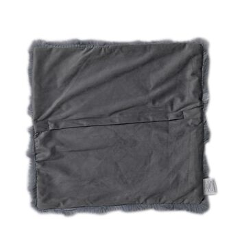 2-tlg. Zierkissenbez&uuml;ge, 60x60 cm und 45x45 cm, dunkelgrau