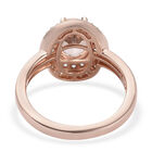 Marropino Morganit und Zirkon-Ring, 925 Silber Roségold Vermeil  ca. 1,60 ct image number 5