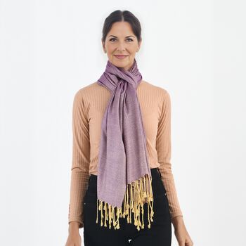 Superweicher doppelgewebter Schal, 70x170 cm, Gold