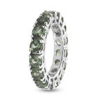 Natürlicher grüner Apatit Ring 925 Silber Platin-Überzug image number 4