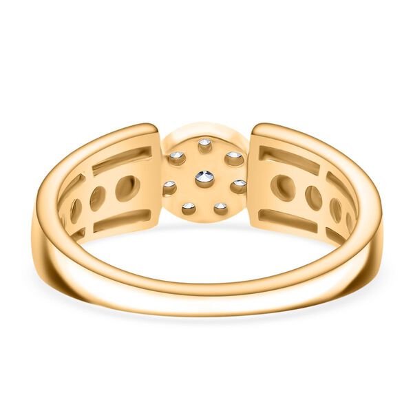 LUXURIANT SI-GH Labor Diamant Ring, 925 Silber Gelbgold Vermeil - 0,25 ct. image number 4