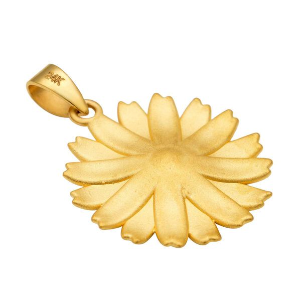 Sonnenblumen-Anhänger in 999 Gelbgold, 2,27g image number 5