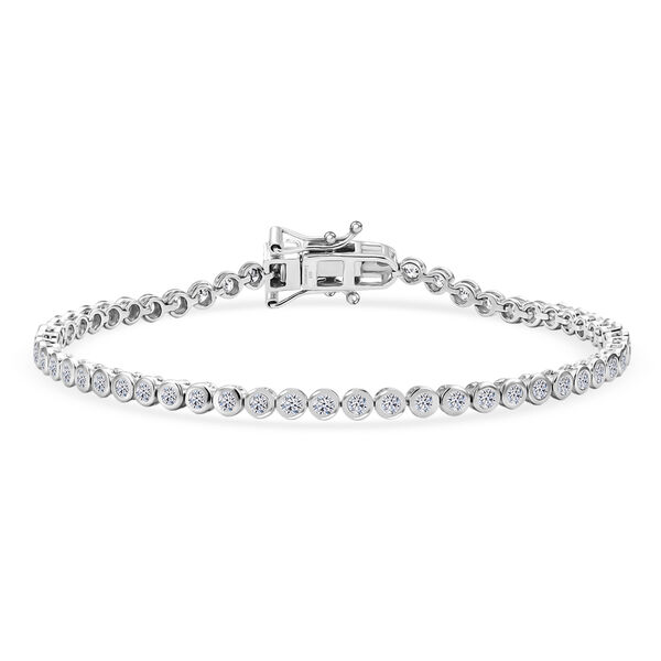 LUXURIANT SGL zertifiziertes SI-GH Labor Diamant 20cm Armband, 925 Silber rhodiniert - 2 ct.