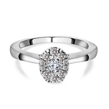 New York Kollektion - Diamant-Ring, P1 G-H, 585 Wei&szlig;gold (Gr&ouml;&szlig;e 16.00) ca. 0.33 ct