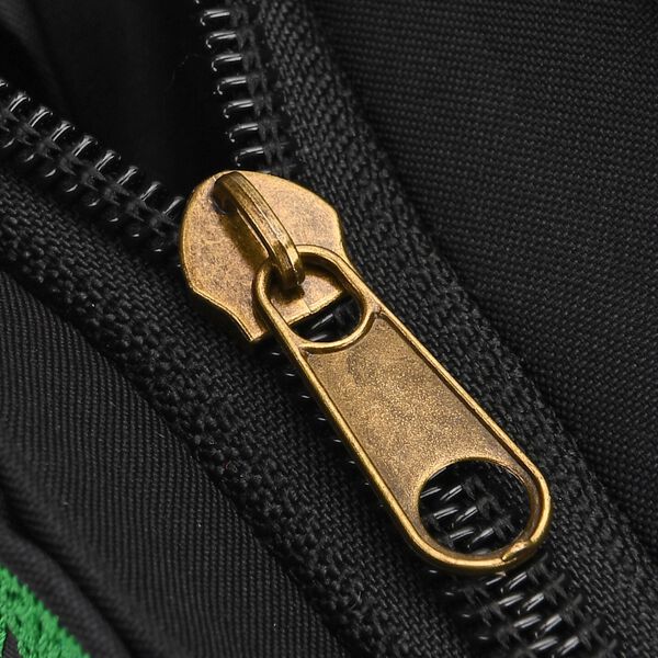 Blumen Stickerei Umhängetasche, verstellbarer Riemen, 23 x 24 cm, Pink Grün image number 7