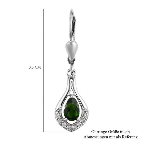 Nat&uuml;rlicher Chromdiopside Ohrh&auml;nger 925 Silber platiniert ca. 0,97 ct&nbsp; image number 6