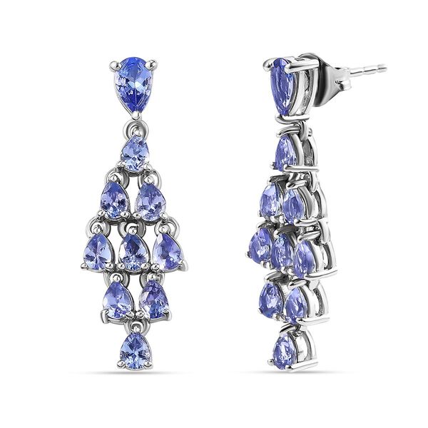 Tansanit Ohrh&auml;nger in Silber, 3,21 ct. image number 4