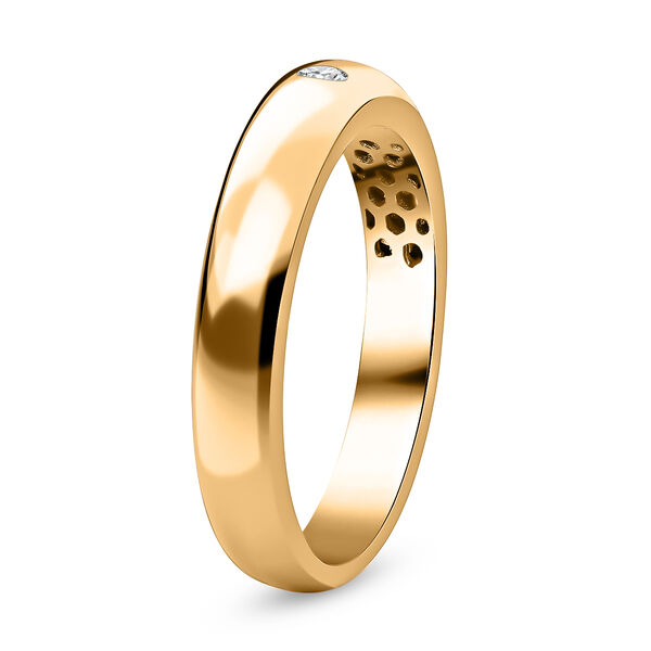 Solit&auml;r Bandring in Silber mit Gelbgold Vermeil image number 5