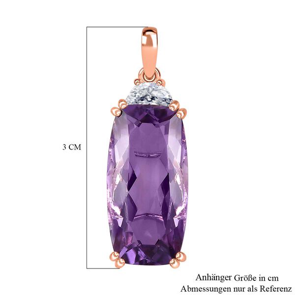AA Rose De France Amethyst und Topas Anhänger - 12 ct. image number 6