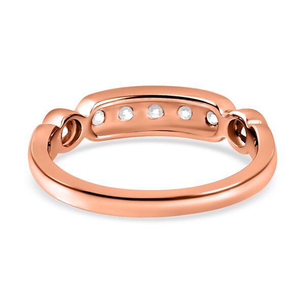 Moissanit Ring, 925 Silber Roségold Vermeil - 0,49 ct. image number 6